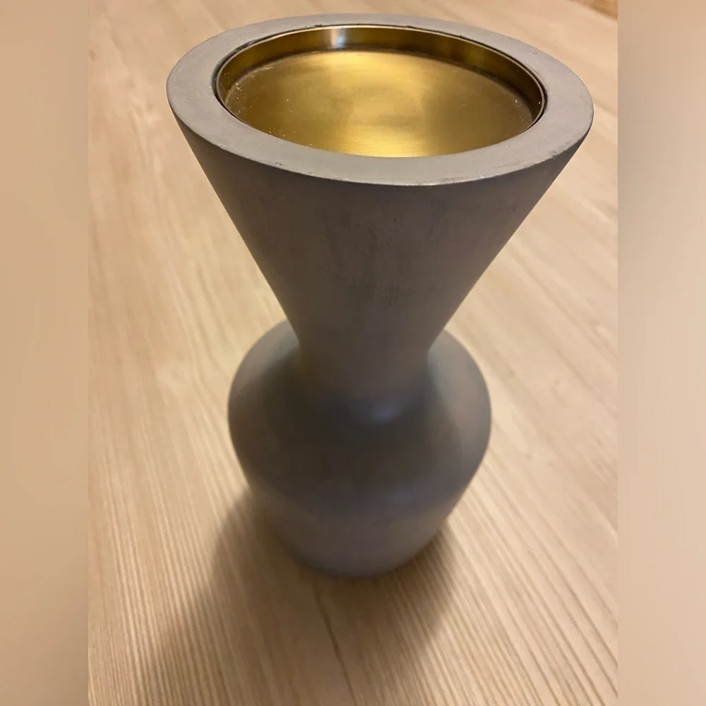 Anthropologie Sequoia Wood Pillar Candle Holder